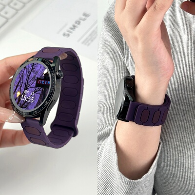 适用oppowatch4Pro手表watchx2表带watchx智能运动watch3pro磁吸watch2新款男女腕表带椭圆4pro硅胶腕带