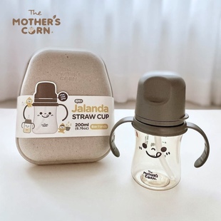 韩国进口mother’s corn儿童防呛吸管杯婴儿喝水喝奶宝宝笑脸奶瓶