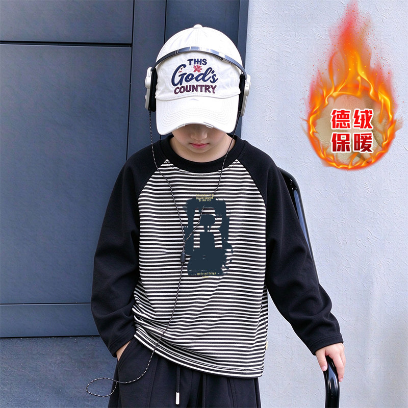 男童打底衫儿童德绒长袖t