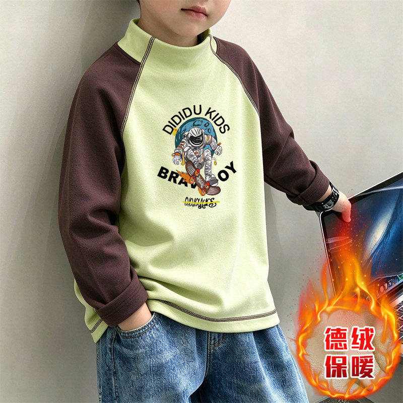 儿童韩版痞帅保暖长袖T恤