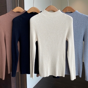 女毛衣秋冬新款 老粉闭眼入 显瘦半高领针织打底衫 口碑款 AMR