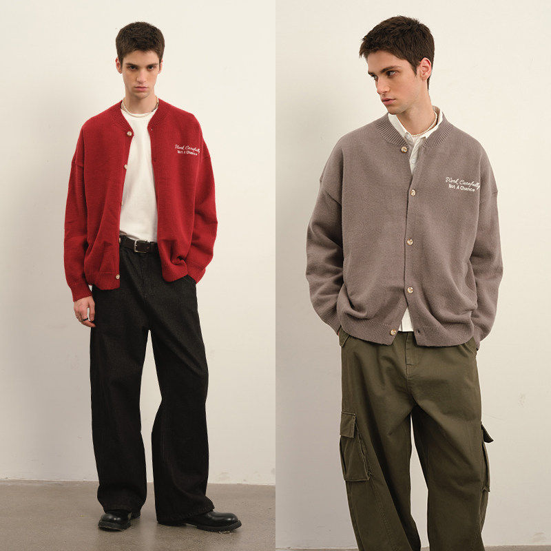 秋冬季2025新款男士毛衣韩系轻奢刺绣宽松针织衫早秋重磅开衫线衫,男装,针织衫/毛衣,淘宝优惠券,粉丝福利购,淘宝优惠卷