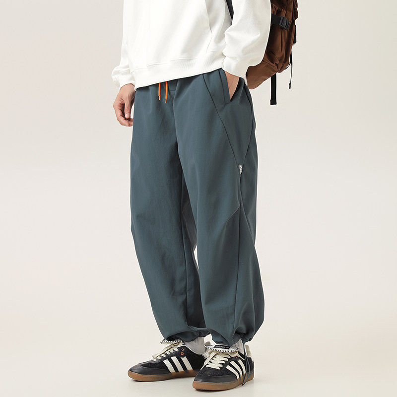 美式复古男裤褶皱贴标冬季加绒加厚运动休闲裤工装长裤束脚裤子男,男装,卫裤,淘宝优惠券,粉丝福利购,淘宝优惠卷