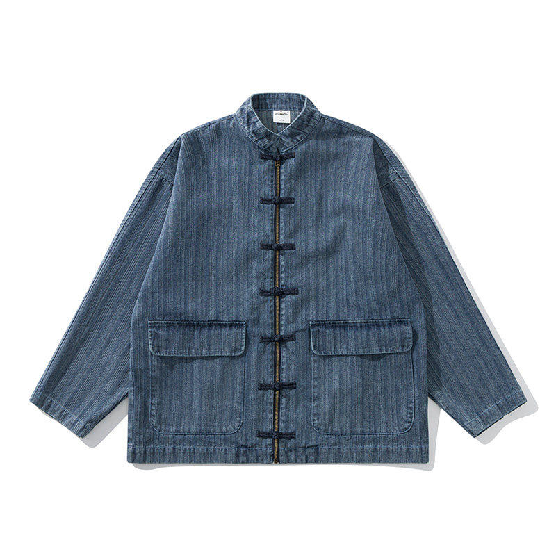 BSAPA 2026新品春装盘扣新中式牛仔夹克外套潮流男女款外套JK3160,男装,夹克,淘宝优惠券,粉丝福利购,淘宝优惠卷