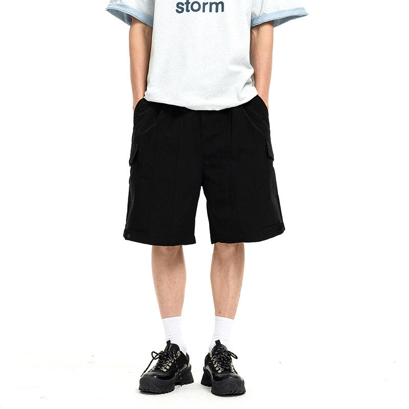 夏季美式复古大口袋工装短裤男士百搭直筒五分裤宽松休闲夏天中裤