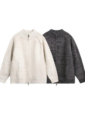 SEVENNOS-简约双拉链针织开衫-M3076-P105