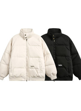 SEVENNOS- 刺绣立领双色高充绒羽绒服 YR08