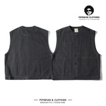 秋冬季日系多口袋重磅工装马甲纯棉水洗牛仔无袖坎肩早秋宽松背心