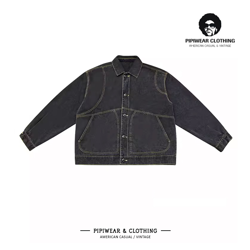 水洗街头牛仔夹克春季