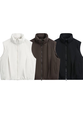 SEVENNOS-基础款立领三色羽绒马甲 88059-