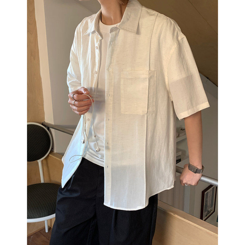 夏季复古老钱风高级感短袖衬衣