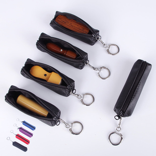 京西PU皮质姓名章留学印章收纳袋实印收纳包天丸拉链印鉴盒子章盒