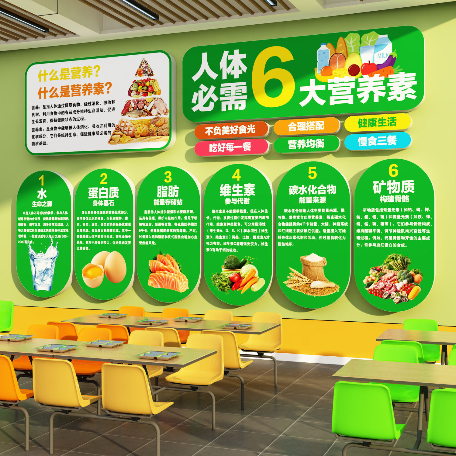 体重管理体检中心门诊医院健康宣教文化墙营养海报挂画幼儿园食堂