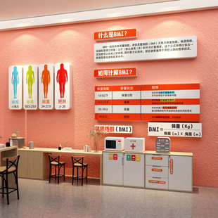 BMI体重管理医院康复疗养养老院康复中心健身房文化背景墙面装饰