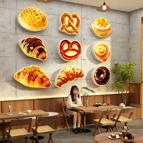 网红蛋糕店墙面装饰画仿