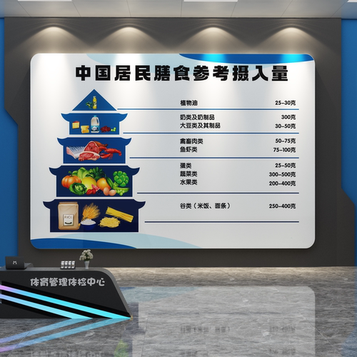 健康饮食物膳金字宝塔文化墙贴纸海报挂拼图画体重管理医院宣教卡