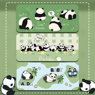 小熊猫鼠标垫超大号可爱卡通女生工位笔记本办公电脑键盘桌面垫子