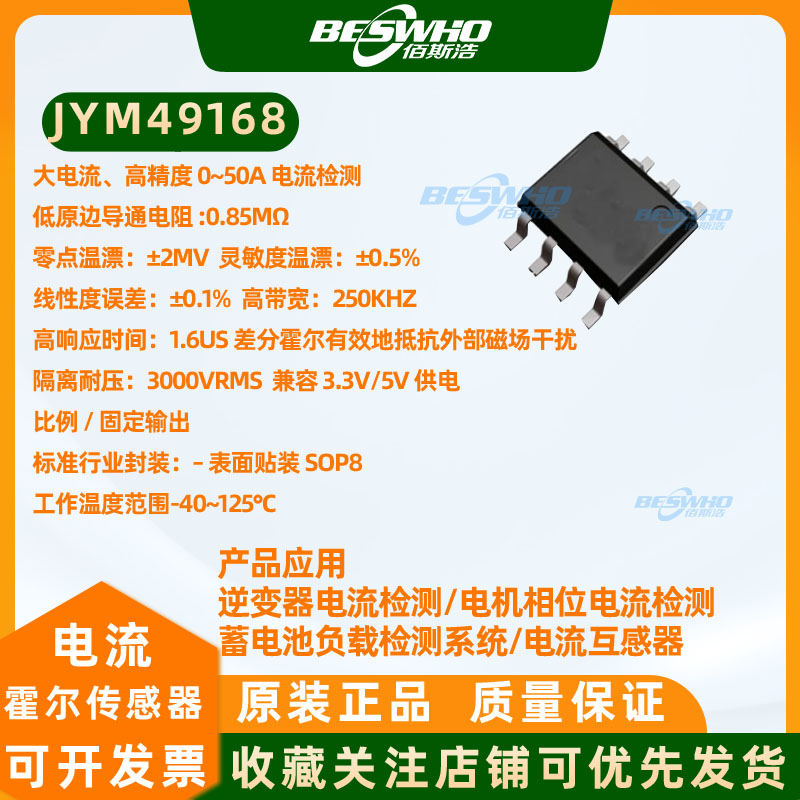 集成式大电流传感芯片高精度快响应高带宽隔离型逆变器保护装置