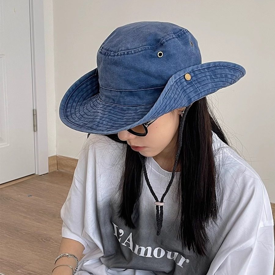 TUshu/鲨鱼辣椒～中性风凹造型渔夫帽子女复古西部牛仔帽户外遮阳,服饰配件/皮带/帽子/围巾,帽子,淘宝优惠券,粉丝福利购,淘宝优惠卷