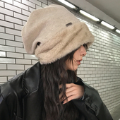 TUshu 慵懒感毛绒风雪帽～冬季 保暖包头帽子护耳显脸小堆堆帽冷帽