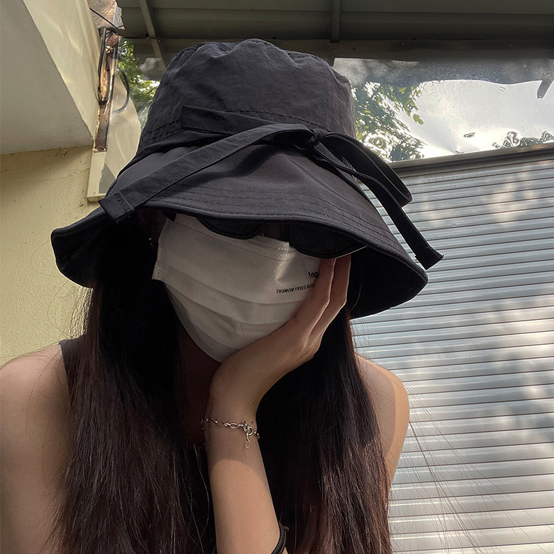 早八渔夫帽大檐遮阳显脸小夏季