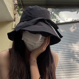 TUshu 系带渔夫帽子速干大檐遮阳显脸小气质盆帽 不挑人bi入～夏季