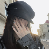 TUshu 慵懒氛围凹造型～大版 云朵贝雷帽子女日系复古画家帽显脸小