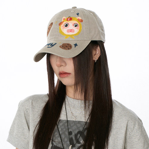 可颂小猫or滑板小狗鸭舌帽显脸小