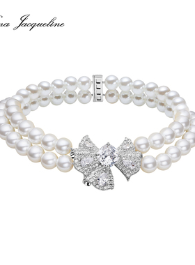 【程潇同款】NanaJacqueline双层珍珠裙摆项链小众设计气质优雅