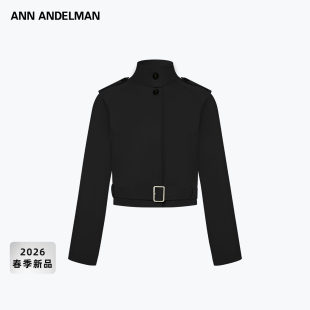 气质干练上衣 风衣外套立领复古工装 2026早春新款 短款