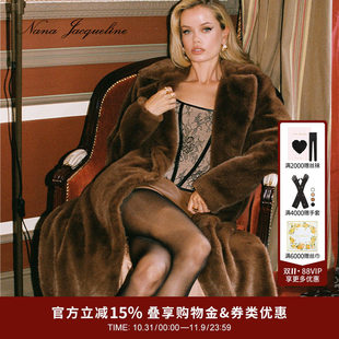 【刘亦菲同款】NanaJacqueline环保皮草外套复古氛围感泰迪熊大衣