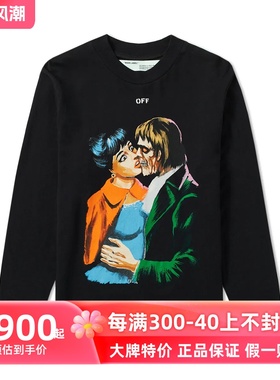 OFF-WHITE 美国潮牌新款男女同款彩色印花黑色棉质T恤