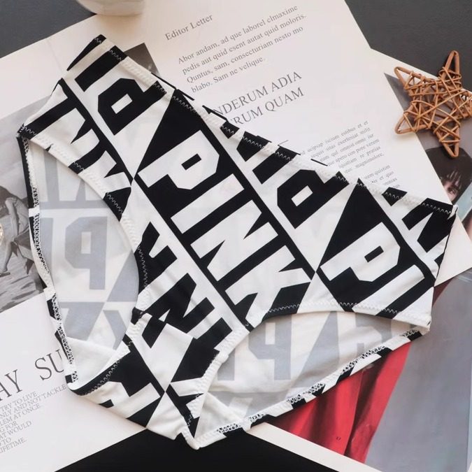 PINK性感内裤女低腰无痕纯棉裆女士三角裤头薄纯色超薄纯棉裆短裤