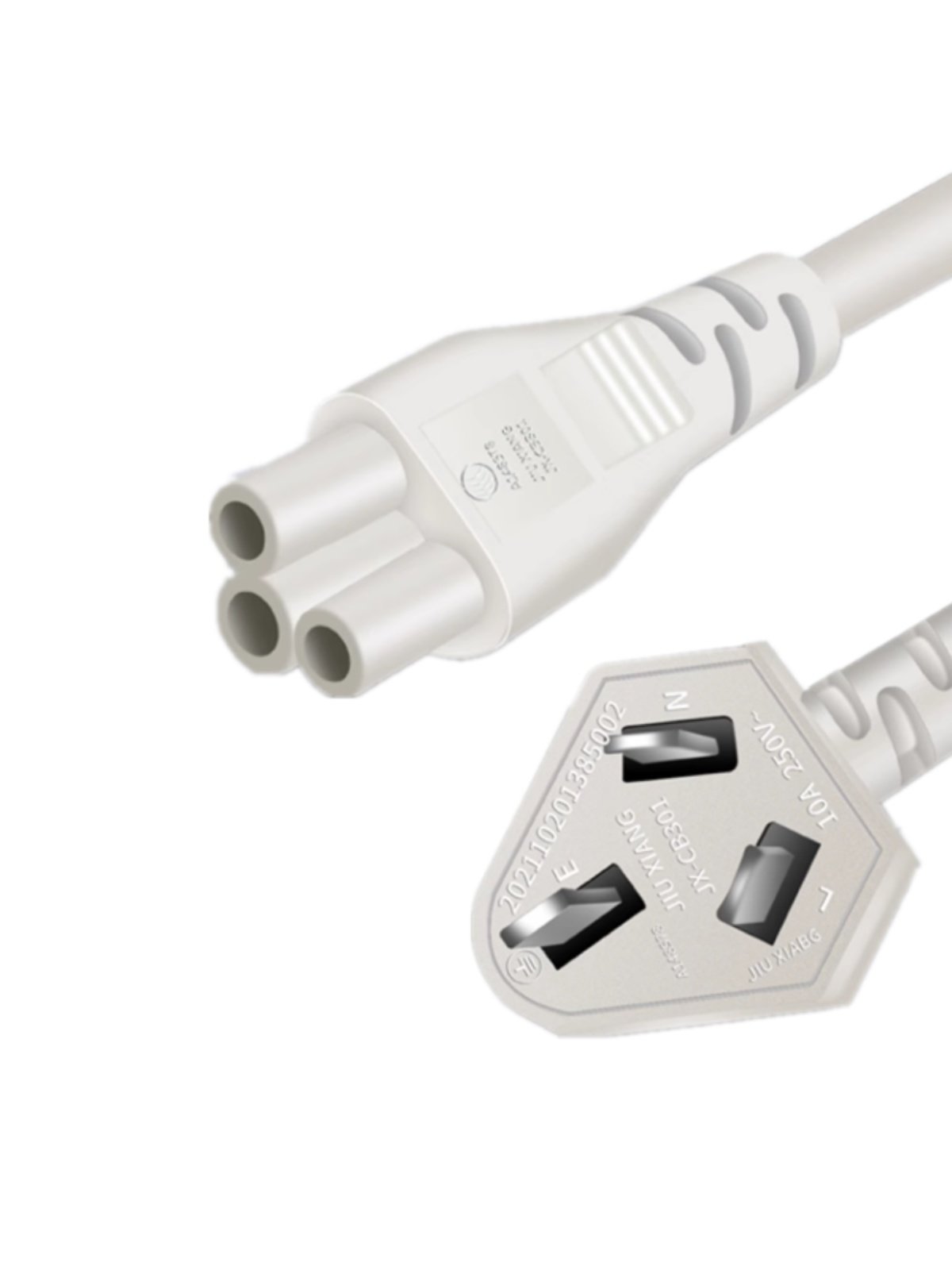 适用美的PB40Q2-413K破壁机豆浆机辅食料理机梅花口3孔电源线插头