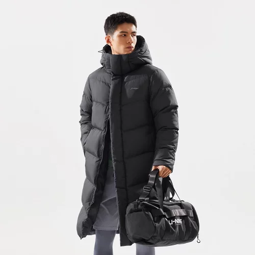 李宁健身系列80%鸭绒长款羽绒服