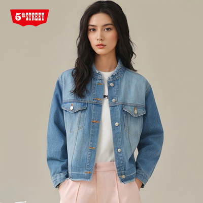 第五街百搭短款纯棉牛仔外套