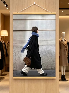 服装店海报挂画韩系女装店氛围布置墙贴超大写真照片背景墙装饰画