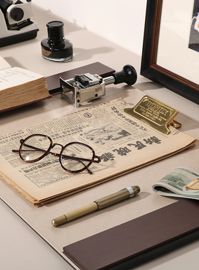 样板间书房装饰品摆件办公书桌垫板写字板阅读主题组合软装摆设品