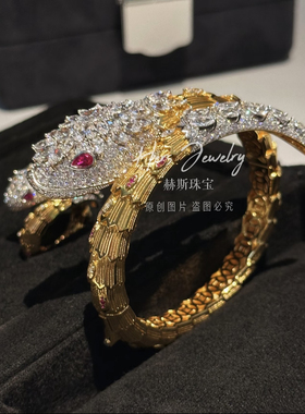 【灵蛇】高定蛇镯重工款蛇年手镯s925银