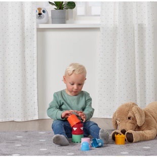 现货IKEA宜家姆拉乌斯塔玩具套杯套环迷宫儿童益智叠叠乐早教杯