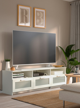 IKEA宜家百灵电视柜白色黑色180x41x53厘米家用客厅收纳柜简约现
