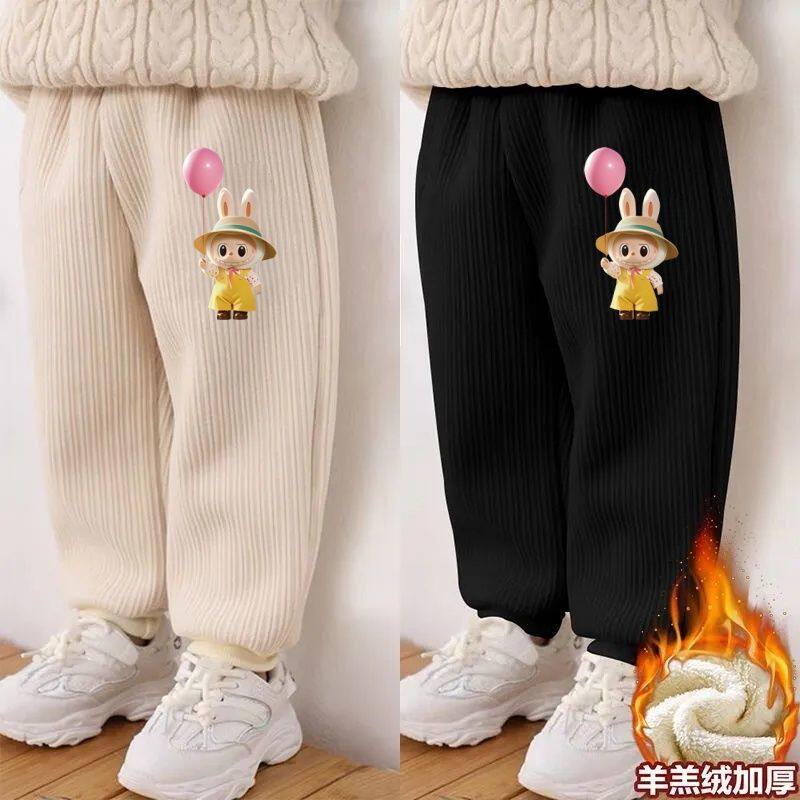 拉布布女童秋冬款加绒加厚灯芯绒长裤新款儿童保暖运动裤洋气裤子,童装/婴儿装/亲子装,裤子,淘宝优惠券,粉丝福利购,淘宝优惠卷
