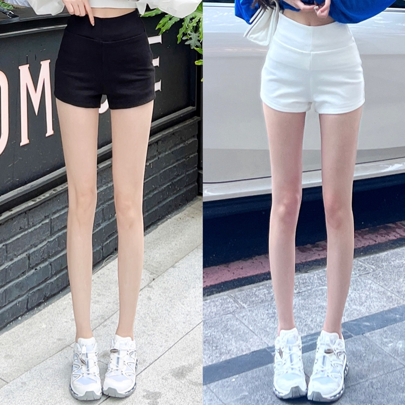 韩版卡卡女装短裤高腰小黑裤