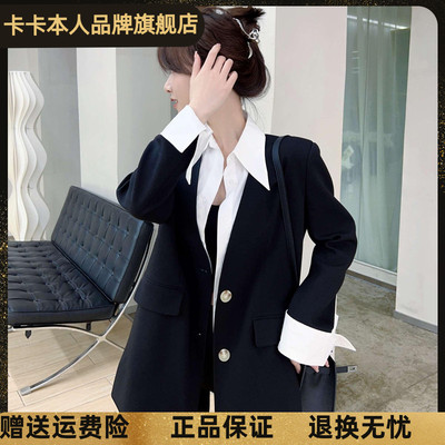 假两件西装外套网红早春新款