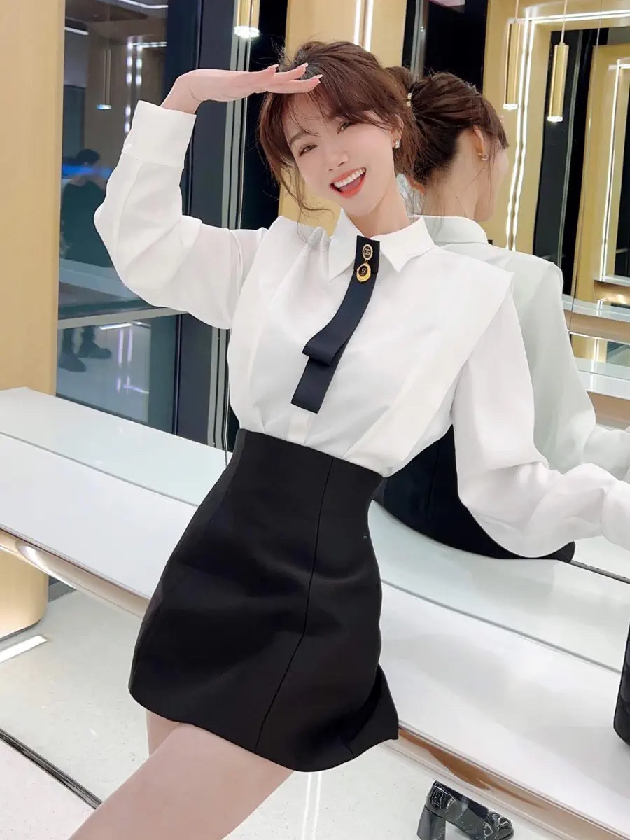 长袖绸缎衬衫卡卡正品韩版显瘦韩