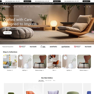 Architect Shopify主题模板v16.3.5家居具私沙发桌椅灯持续更新