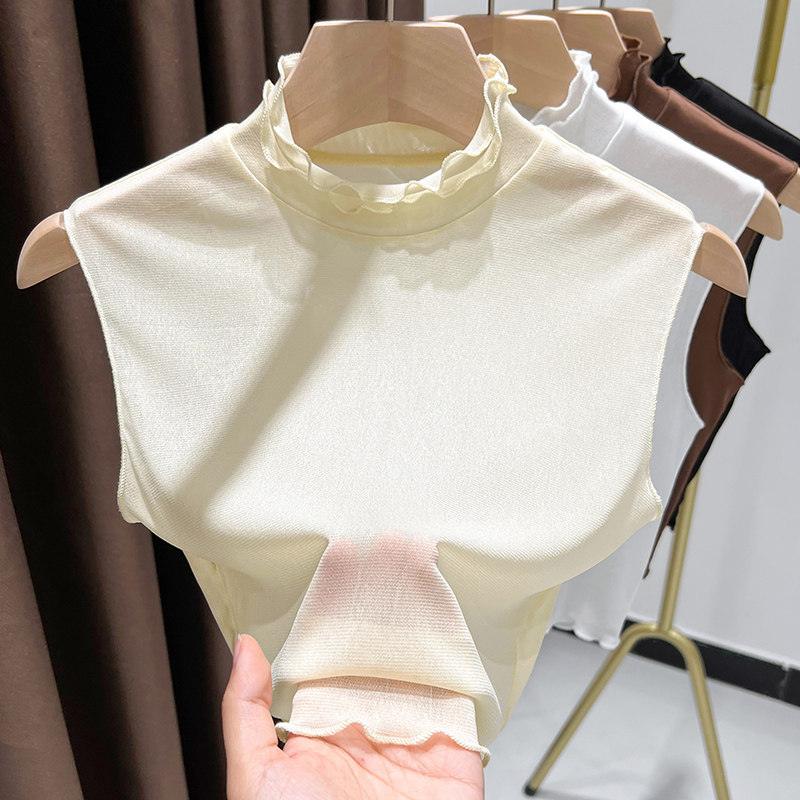 新双层网纱假领子打底衫女洋气百搭木耳边半高领内搭蕾丝背心上衣,服饰配件/皮带/帽子/围巾,假领,淘宝优惠券,粉丝福利购,淘宝优惠卷