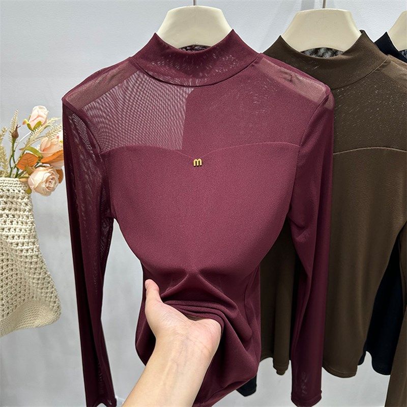 内搭秋新款性感修身显瘦打底衫