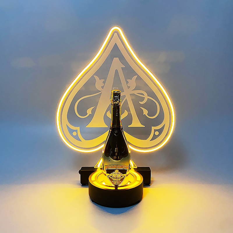 酒吧ktv洋酒底座夜店派对黑桃a香槟红酒发光酒座xo展示架酒具