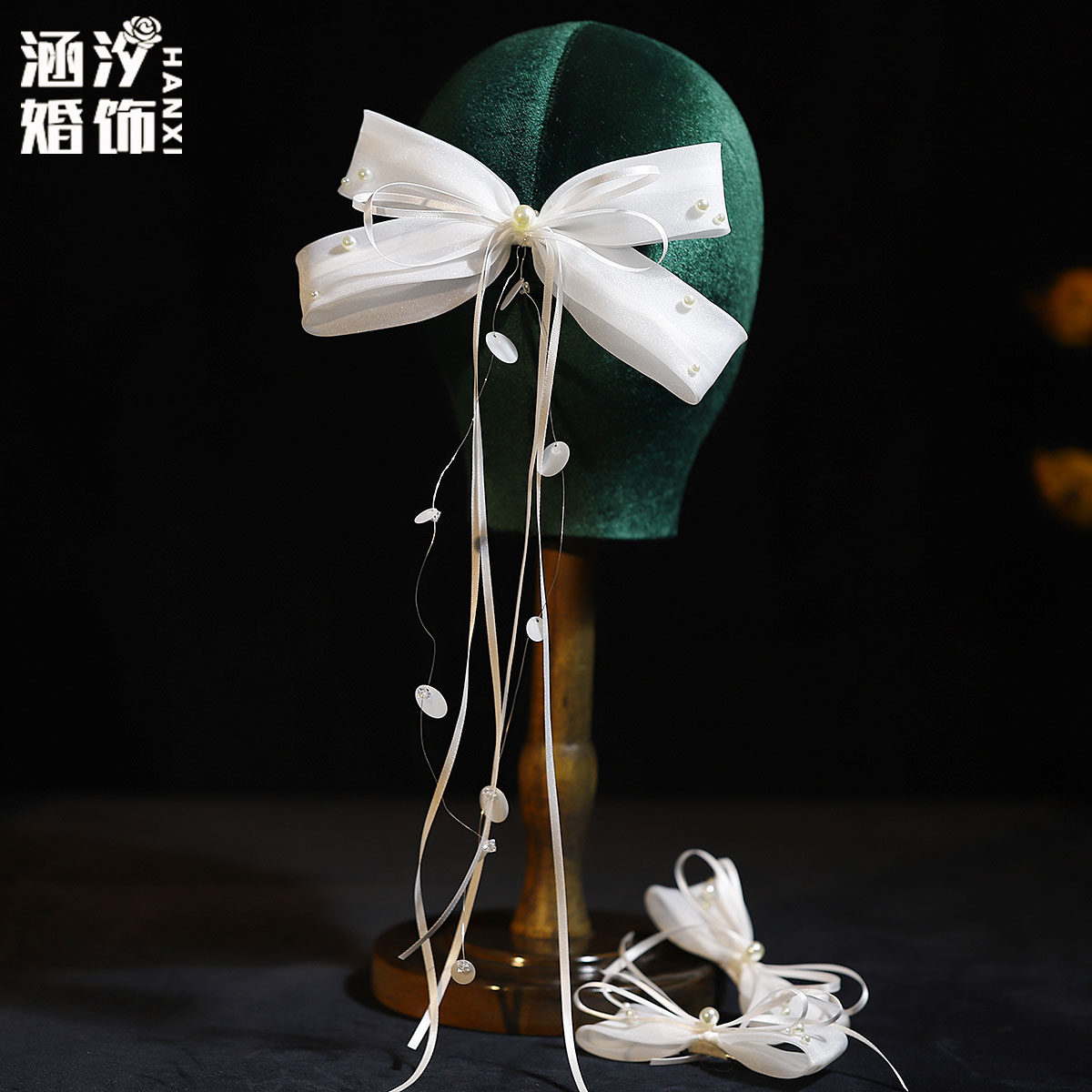 涵汐新款蝴蝶结发夹套装